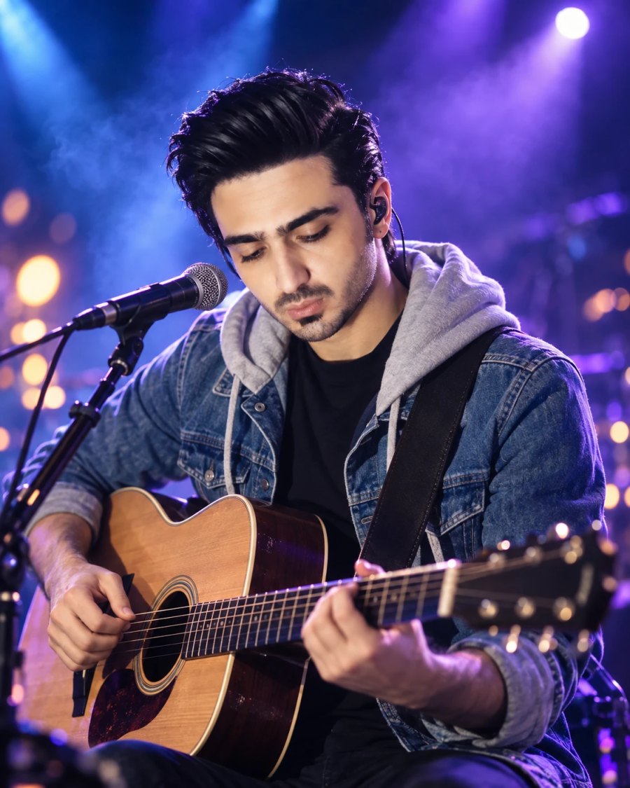 Vahid Nickmanesh – guitarist with acoustic guitar